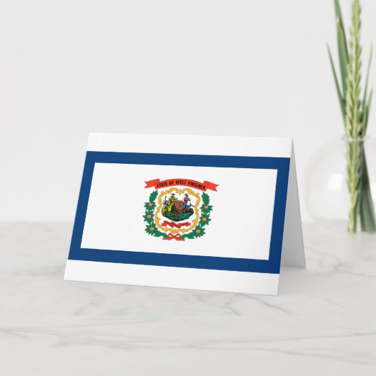 De vlag van West Virginia Kaart (Voorkant)