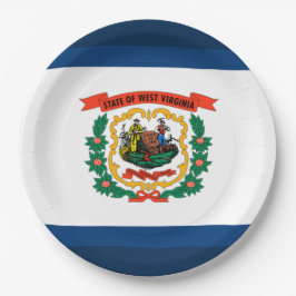 De vlag van West Virginia Papieren Bordje