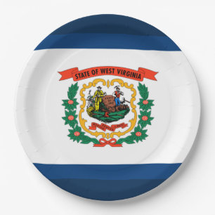 De vlag van West Virginia Papieren Bordje