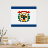 De vlag van West Virginia Poster (Keuken)