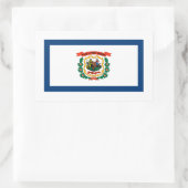 De vlag van West Virginia Rechthoekige Sticker (Tas)