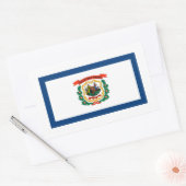 De vlag van West Virginia Rechthoekige Sticker (Envelop)