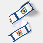 De vlag van West Virginia Satijnen Lint (Achterkant)