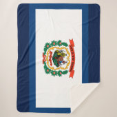 De vlag van West Virginia Sherpa Deken (Voorkant)