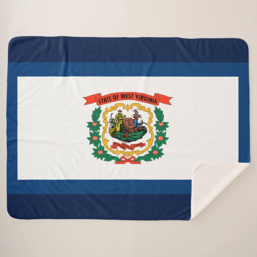 De vlag van West Virginia Sherpa Deken (Voorkant (horizontaal))