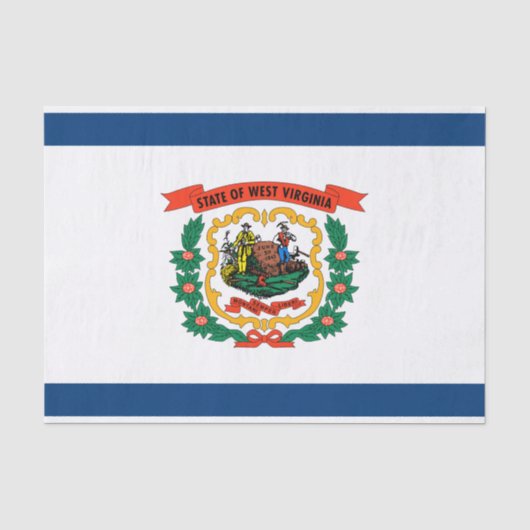 De vlag van West Virginia Tissuepapier (Voorkant)