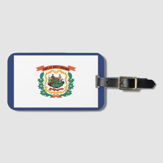 De vlag van West Virginia, Verenigde Staten van Am Bagagelabel (Voorkant (horizontaal))