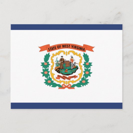 De vlag van West Virginia, Verenigde Staten van Am Briefkaart (Voorkant)