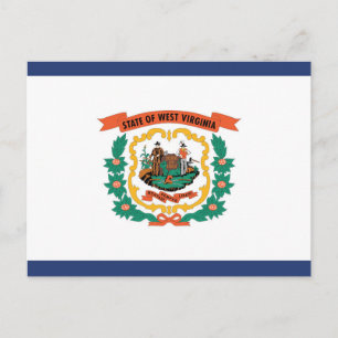 De vlag van West Virginia, Verenigde Staten van Am Briefkaart