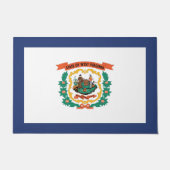 De vlag van West Virginia, Verenigde Staten van Am Deurmat (Voorkant)
