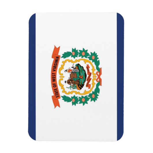 De vlag van West Virginia, Verenigde Staten van Am Magneet (Verticaal)