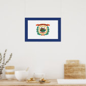 De vlag van West Virginia, Verenigde Staten van Am Poster (Keuken)