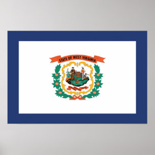 De vlag van West Virginia, Verenigde Staten van Am Poster