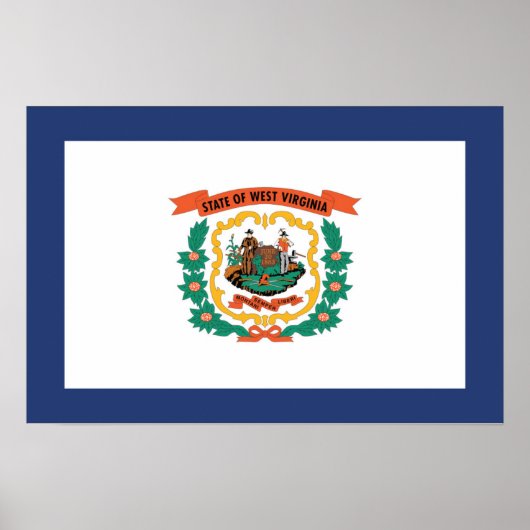 De vlag van West Virginia, Verenigde Staten van Am Poster (Voorkant)