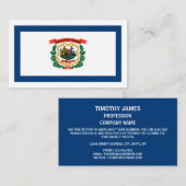 De vlag van West Virginia Visitekaartje (Voorkant / Achterkant)