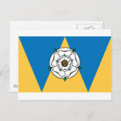 De vlag van West Yorkshire Briefkaart (Voorkant / Achterkant)