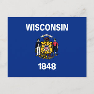 De vlag van Wisconsin Briefkaart
