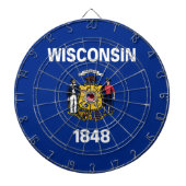 De vlag van Wisconsin Dartbord (Voorkant)