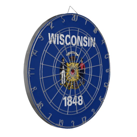 De vlag van Wisconsin Dartbord (Voorkant Links)