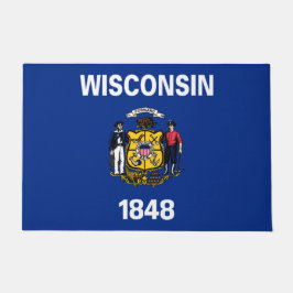 De vlag van Wisconsin Deurmat