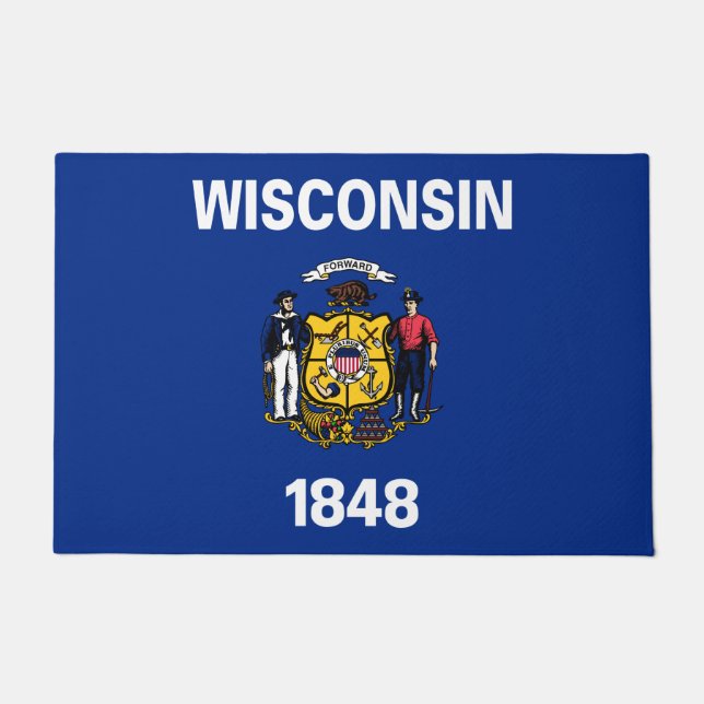 De vlag van Wisconsin Deurmat (Voorkant)
