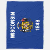 De vlag van Wisconsin Fleece Deken (Voorkant)