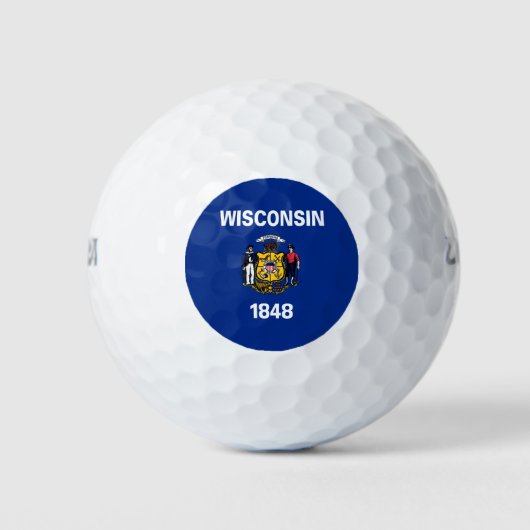De vlag van Wisconsin Golfballen (Voorkant)