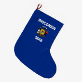 De vlag van Wisconsin Grote Kerstsok (Voorkant (Hangend))