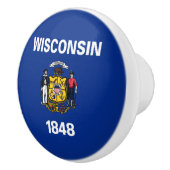 De vlag van Wisconsin Keramische Knop (Rechts)