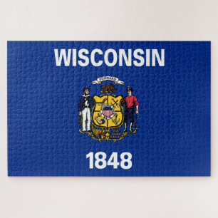 De vlag van Wisconsin Legpuzzel