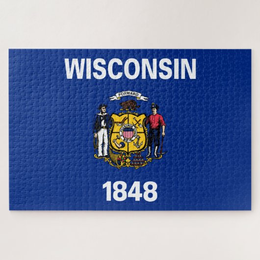 De vlag van Wisconsin Legpuzzel (Horizontaal)