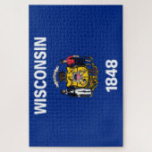 De vlag van Wisconsin Legpuzzel (Verticaal)