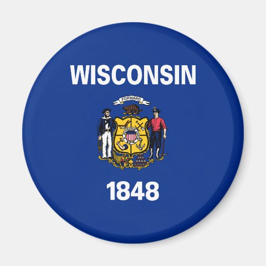De vlag van Wisconsin Magneet (Voorkant)