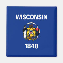 De vlag van Wisconsin Magneet