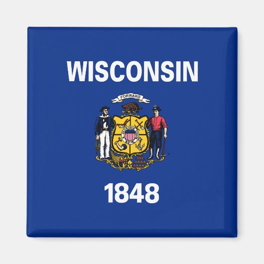De vlag van Wisconsin Magneet (Voorkant)