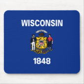 De vlag van Wisconsin Muismat (Voorkant)