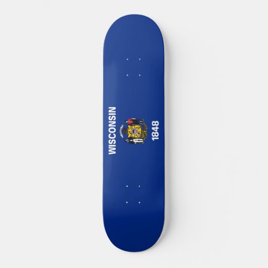 De vlag van Wisconsin Persoonlijk Skateboard (Voorkant)
