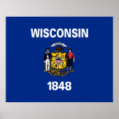 De vlag van Wisconsin Poster (Voorkant)