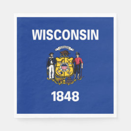 De vlag van Wisconsin Servet