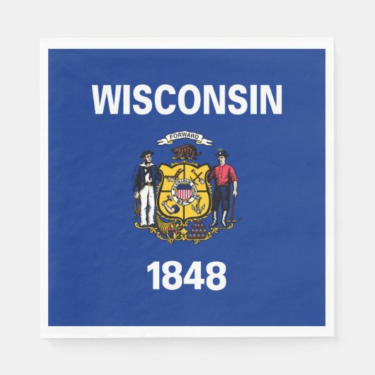 De vlag van Wisconsin Servet (Voorkant)