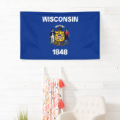 De vlag van Wisconsin Spandoek (Insitu)