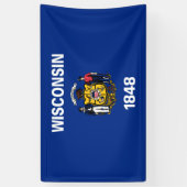 De vlag van Wisconsin Spandoek (Verticaal)
