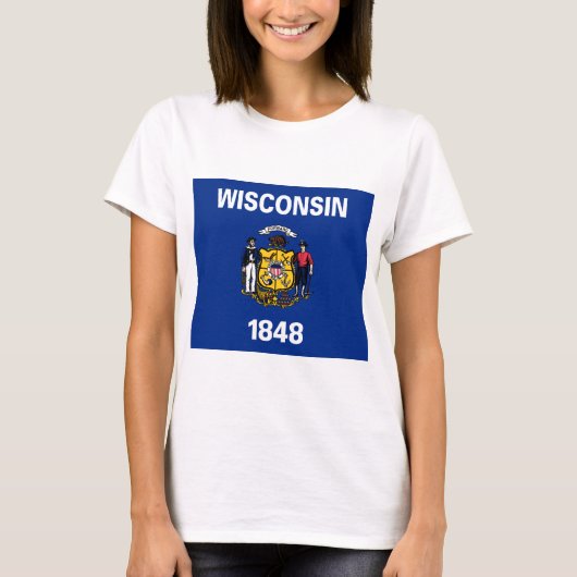 De vlag van Wisconsin T-shirt (Voorkant)