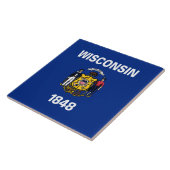 De vlag van Wisconsin Tegeltje (Zijkant)
