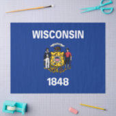 De vlag van Wisconsin Tissuepapier (Craft)