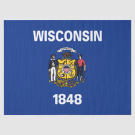 De vlag van Wisconsin Tissuepapier
