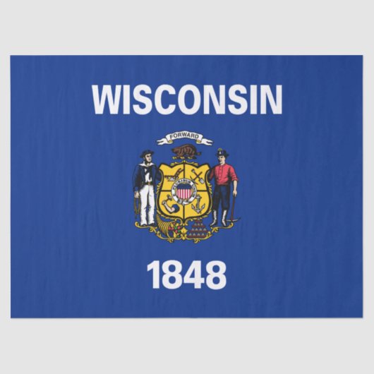 De vlag van Wisconsin Tissuepapier (Voorkant)