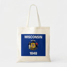 De vlag van Wisconsin Tote Bag