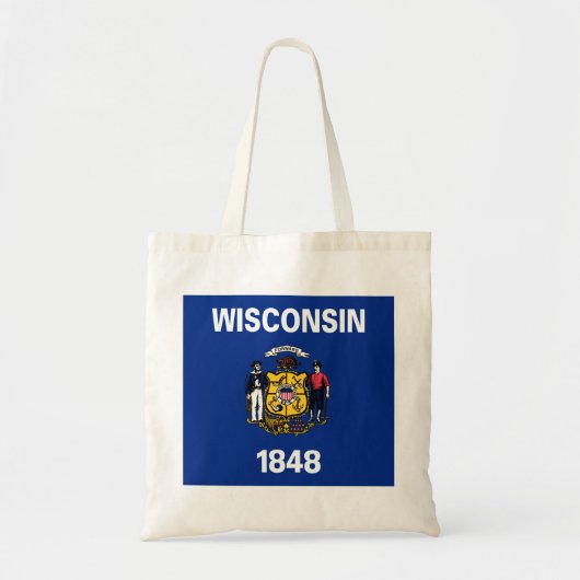 De vlag van Wisconsin Tote Bag (Voorkant)