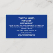 De vlag van Wisconsin (Wisconsin) Visitekaartje (Achterkant)